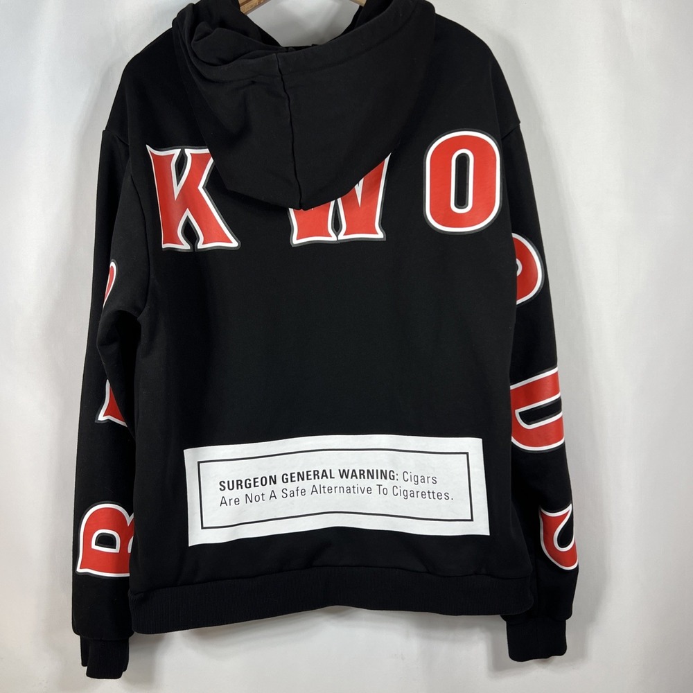 Backwoods Black Urban Mens Hoodie Cigar Badge Edition Hip Hop‎ Rap Size Medium